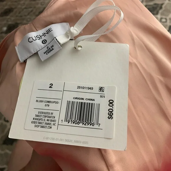 Cushnie Target Pleated Midi Dress Pink Red - Picture 5 of 5